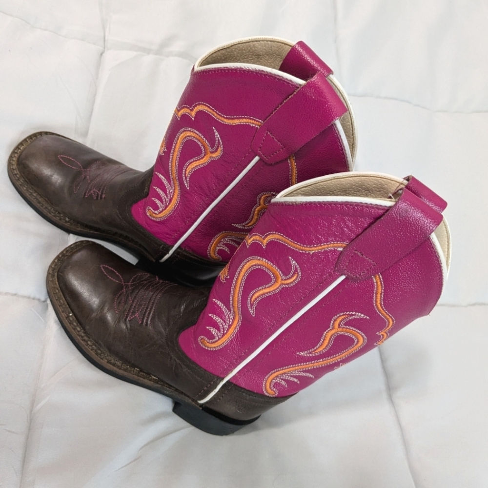 Old West Pink Top Size 12 Cowboy Boots